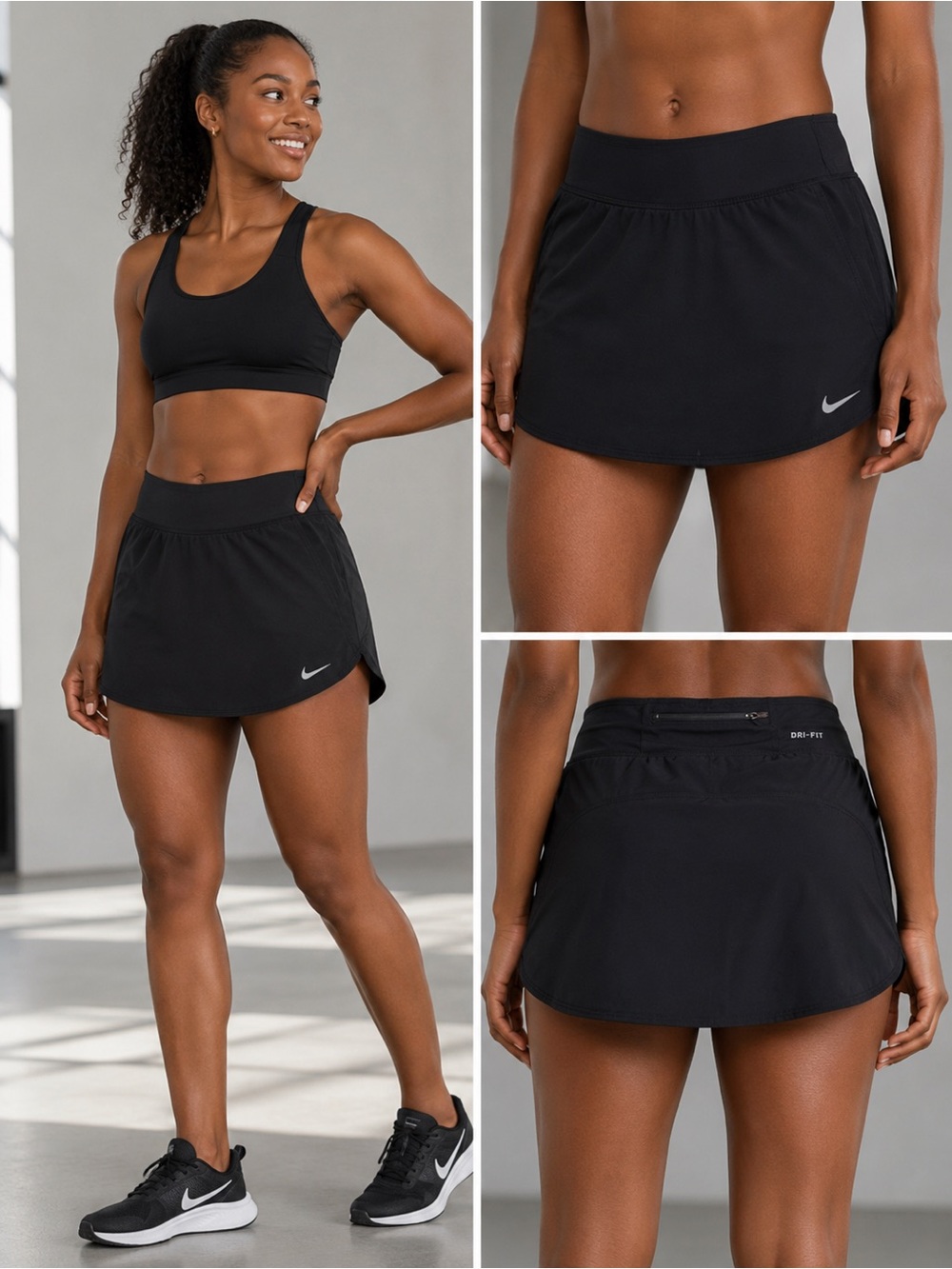 Nike Black Athletic Skort